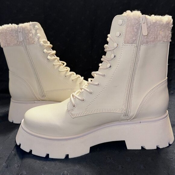 Womens Boots Size 9 Circus by Sam Edelman Larsa Ivory Mid-Calf Boots Chunky - Picture 13 of 13